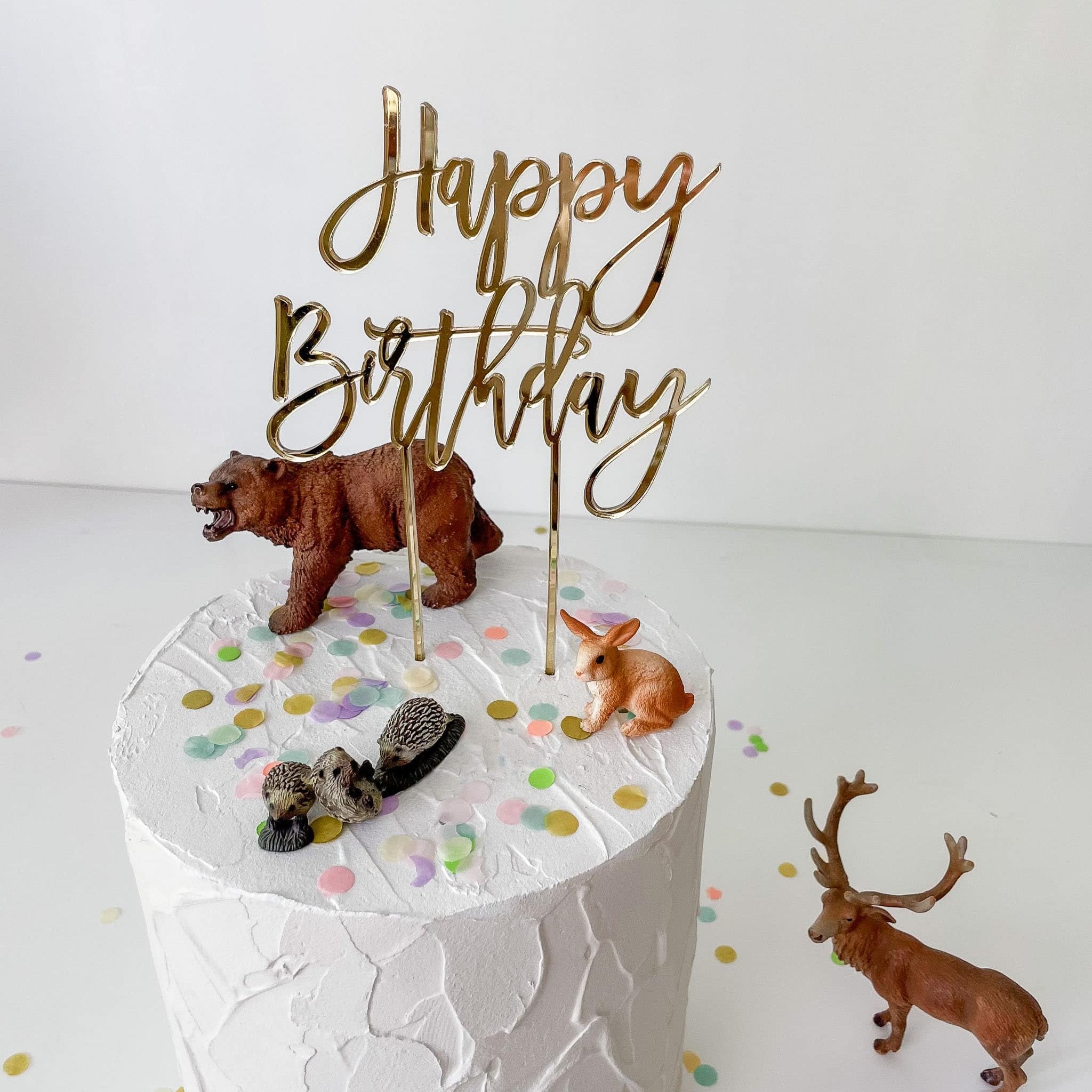 Cake Topper Happy Birthday bunt