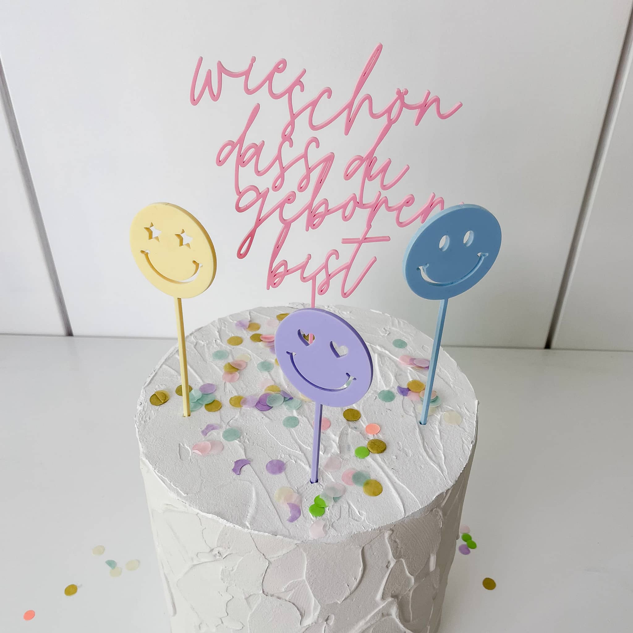 Cake Topper wie schön dass du da bist