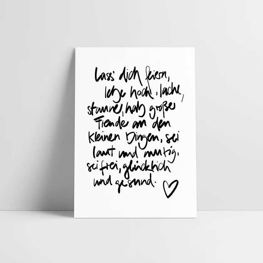 POSTKARTE LASS DICH FEIERN – LOVE IS THE NEW BLACK