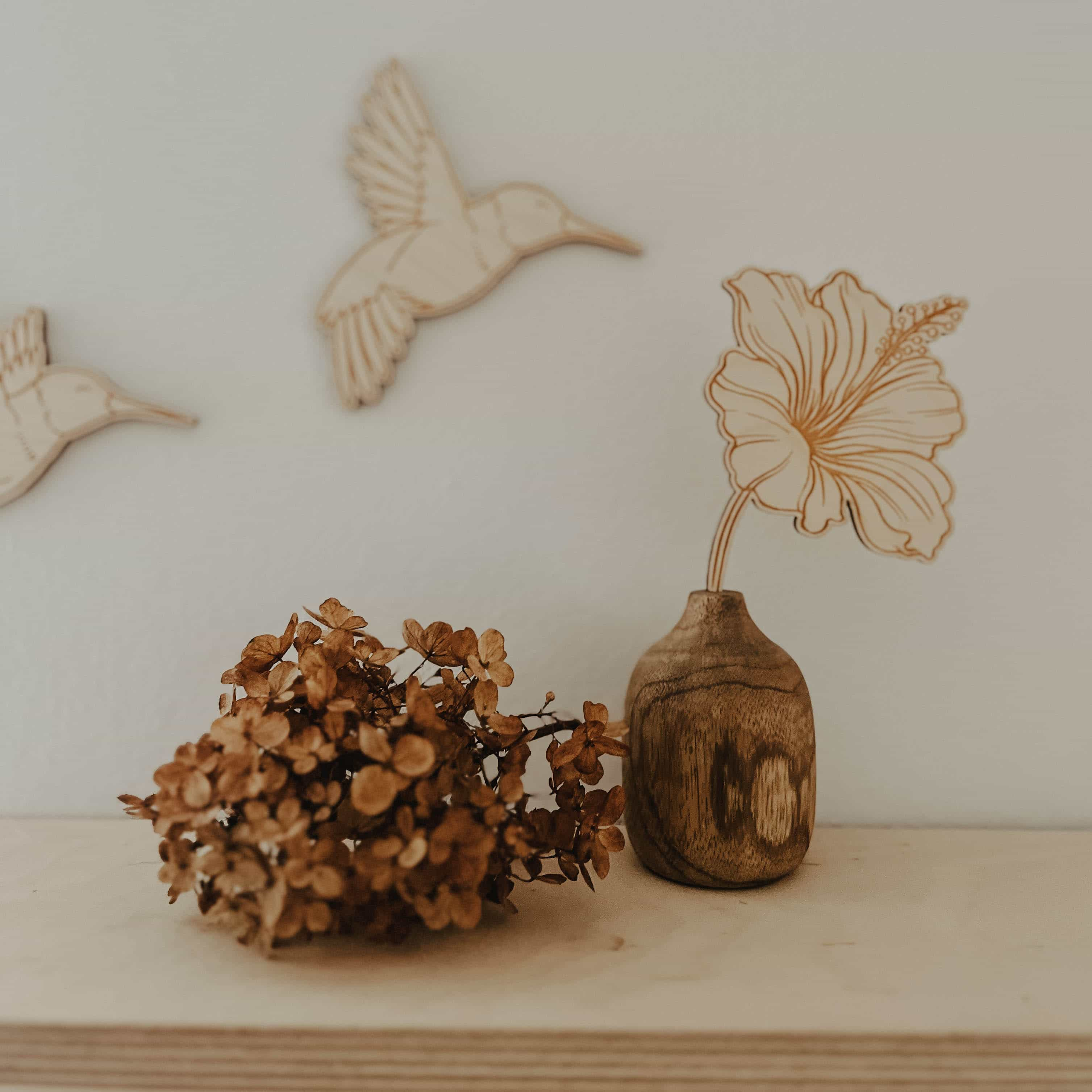 Wanddeko Holz Kolibris – Magische Deko fürs Kinderzimmer