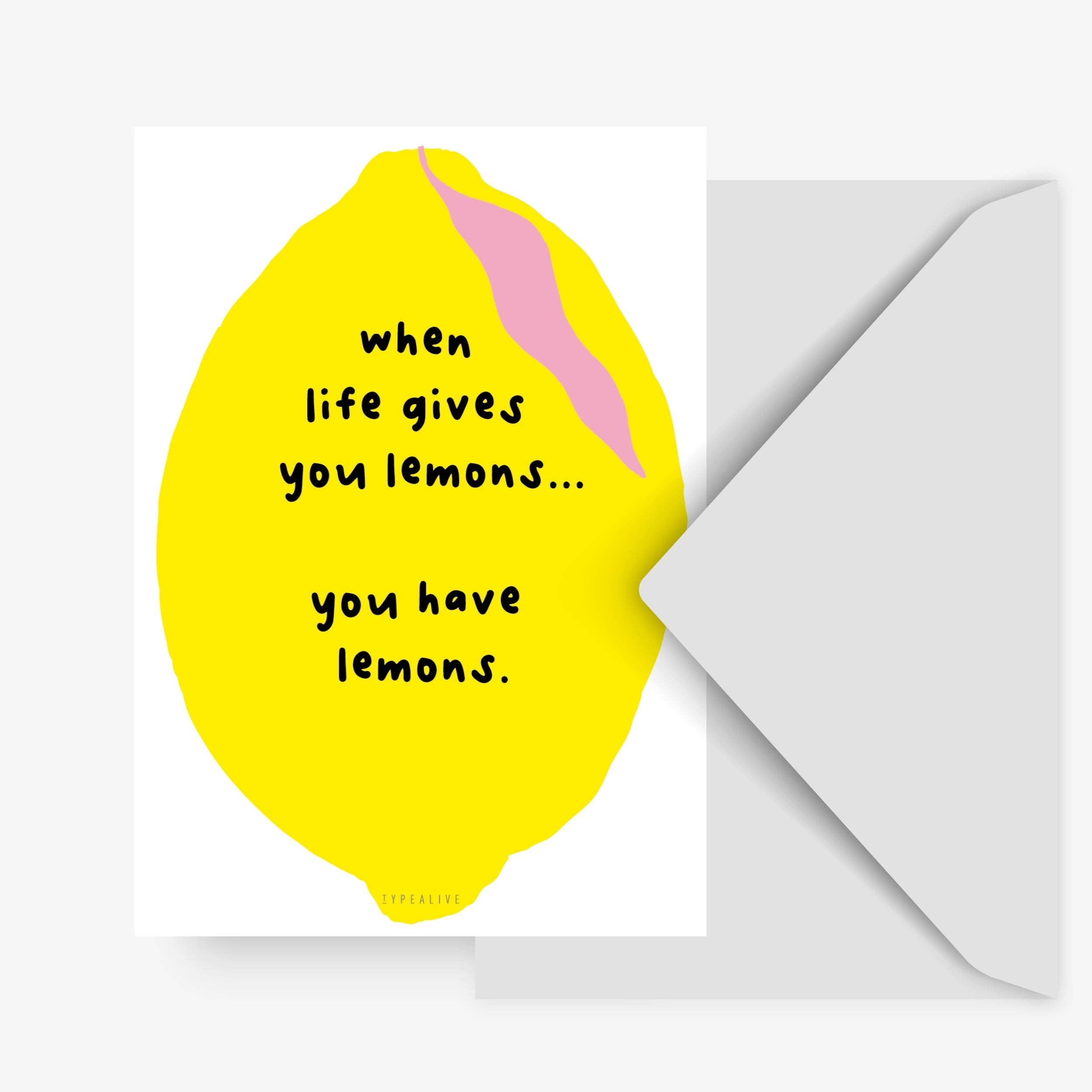 Postkarte auf Naturpapier | You Have Lemons