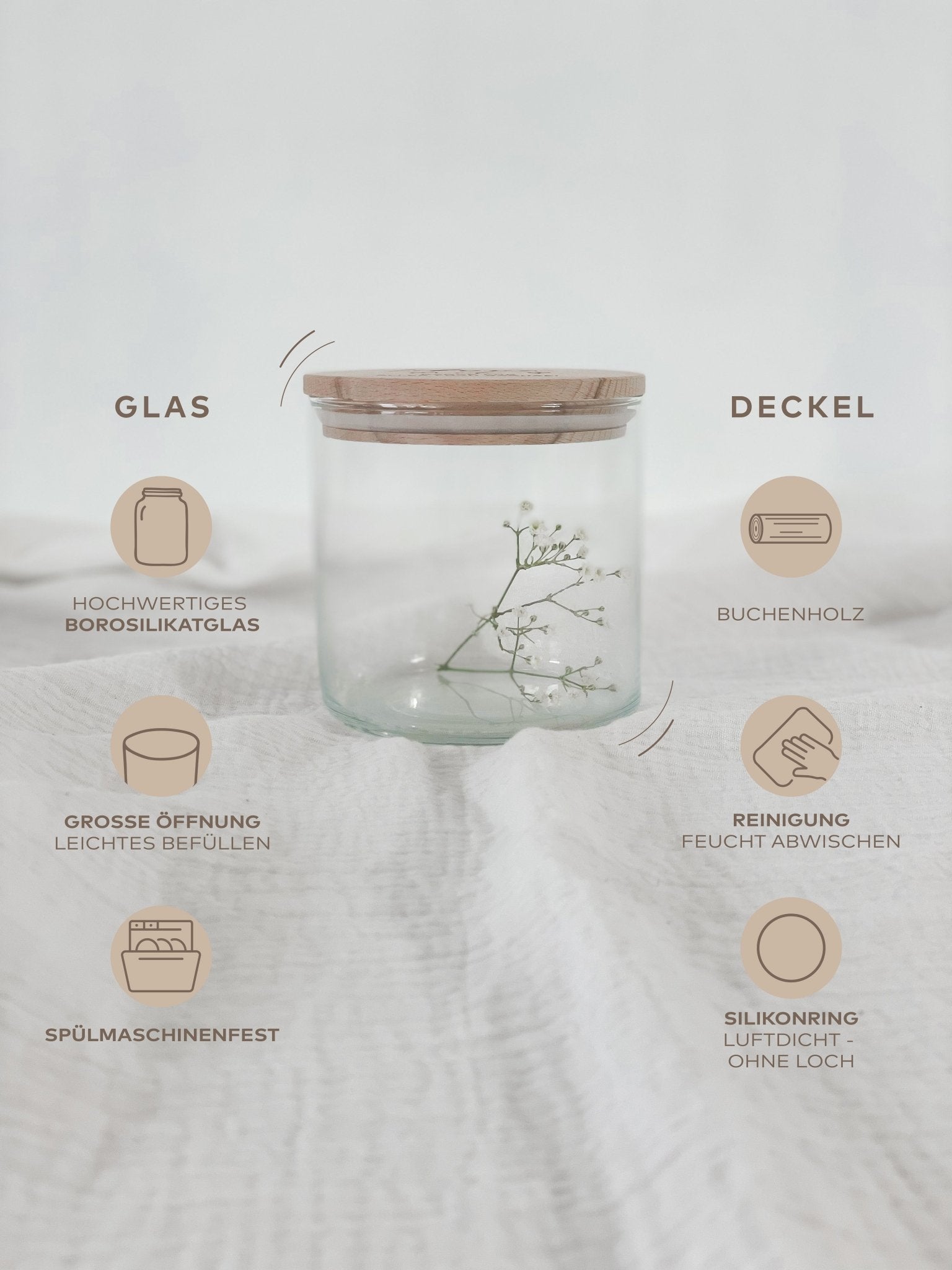 Personalisiertes Vorratsglas – Abschiedsgeschenk Wunschdesign - lyllevenn
